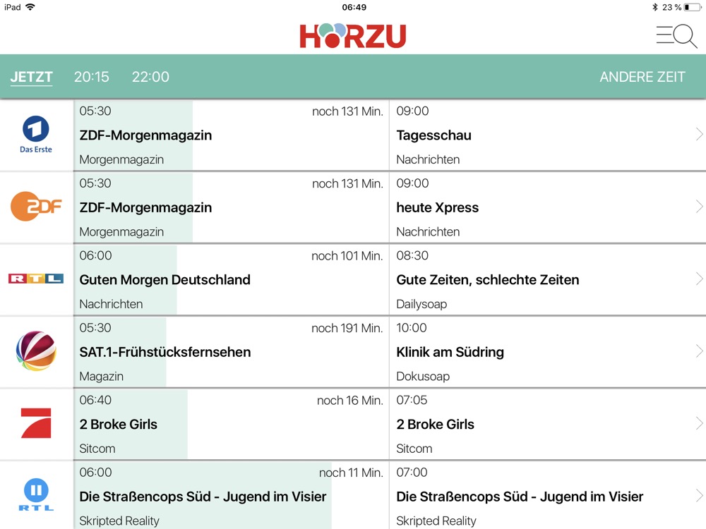 hörzu tv programm